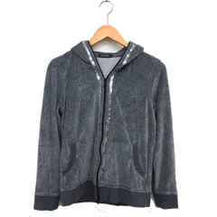 ラブレス LOVELESS ベロア ジップアップ パーカー リブ スパンコール コットン 綿 長袖 36 グレー /NT13のサムネイル