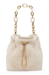 アルド レディース バッグ ALDO Ilynnaa Faux Fur Bucket Bag Other White ホワイトのサムネイル