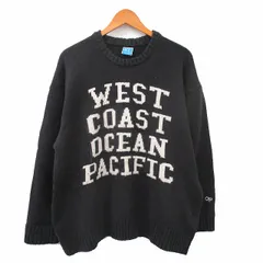オーシャンパシフィック OCEAN PACIFIC ニット セーター 長袖 文字 M チャコールグレー /KT14のサムネイル