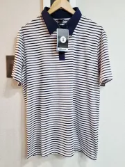 100/ ヒュンメル ストライプ カラーTシャツ ネイビーのサムネイル
