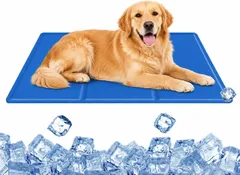 ★新品★【テレビで紹介！】ペット ひんやりマット 犬 猫 冷感ジェルマット (S-L)【ペット看護師監修】冷却マット ひんやりシート 夏用 クールマット 暑さ対策 電気不要 折りたたみ 持ち運び 防水 洗える 小中大型犬対応 (50*90cm 5f8b430eのサムネイル