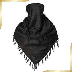 【新品】 [Ludus Felix] アフガンストール アラブストール シュマーグ スカーフ ミリタリー サバゲー装備 Cotton 100% (ブラック) 0のサムネイル