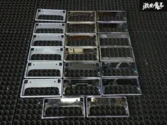 【まとめ売り！】TOYOTA トヨタ 純正 ナンバーフレーム   枠  メッキ シルバー メッキ/ゴールド 10台分 前 後 フロント リアのサムネイル