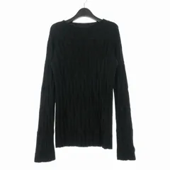 アルマーニ コレツィオーニ ARMANI COLLEZIONI クルーネック ケーブルニット セーター 長袖 48 ブラック 黒のサムネイル