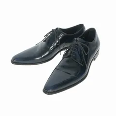 ドルチェ&ガッバーナ ドルガバ DOLCE&GABBANA パテントレザー エナメル ドレスシューズ 靴 6.5 ネイビー 紺 2461 A6826のサムネイル