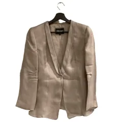 ジョルジオアルマーニ GIORGIO ARMANI テーラードジャケット シースルー シングル ボタン 44 ベージュ ■WGAのサムネイル