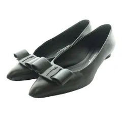サルヴァトーレフェラガモ Salvatore Ferragamo ヴィヴァ VIVA ヴァラリボン フラットパンプス レザー 6.5 黒 ブラック /SS ■OSのサムネイル