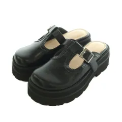 アメリヴィンテージ Ameri VINTAGE 26SS BROGUE SLIDE LOAFER 厚底スライドローファー フェイクレザー M 23.5-24.0cm 黒 ブラック 0126112980980 /MI ■OSのサムネイル