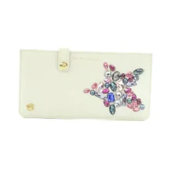ADMJ アクセソワ Accessoires De Mademoiselle ビジュー スリムウォレット 長財布 小銭入れ レザー 白 ホワイト マルチカラー /MI ■OSのサムネイル