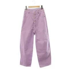 エムエムシックス メゾンマルジェラ MM6 Maison Margiela キャロットジーンズ デニムパンツ ジーンズ ハイウエスト ロゴボタン ボタンフライ 36 パープル S52LA0119 /CX ■OSのサムネイル