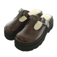 アメリヴィンテージ Ameri VINTAGE 26SS BROGUE SLIDE LOAFER 厚底スライドローファー フェイクレザー M 23.5-24.0cm 茶 ブラウン 0126112980980 /MI ■OSのサムネイル