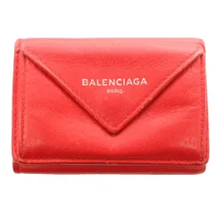 バレンシアガ BALENCIAGA ペーパーミニウォレット コンパクト 三つ折り財布 折りたたみ レザー 赤 レッド /SS ■OS ■OH ■SHのサムネイル