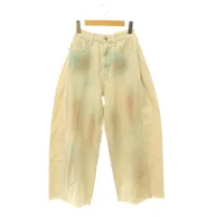 アメリヴィンテージ Ameri VINTAGE 26SS WIDE SIDE TUCK PAINT DENIM PANTS デニムパンツ ジーンズ カットオフ 24 アイボリー マルチカラー 0126108510910 /CX ■OSのサムネイル