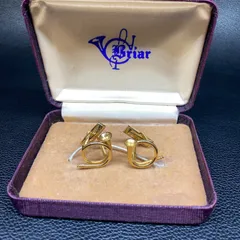 Briar　ブライアー　カフスボタン カフリンクス ホルンフレンチ ホルン 金管楽器 音楽モチーフ ゴールド ヴィンテージ コレクションのサムネイル