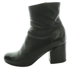 マルタンマルジェラ 22 Martin Margiela 22 サイドジップショートブーツ チャンキーヒール レザー 36 黒 ブラック /SS ■OSのサムネイル