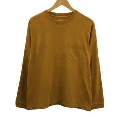 グリーンレーベルリラクシング ユナイテッドアローズ green label relaxing トレーナー ラウンドネック プルオーバー 無地 長袖 L 黄 イエローのサムネイル