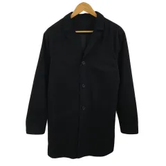 アズールバイマウジー AZUL by moussy コート チェスター ロング 無地 長袖 S 黒 ブラックのサムネイル