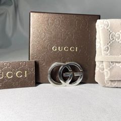 美品 GUCCI グッチ インターロッキングG GGロゴ レッド＆ゴールド