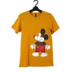 あちゃちゅむムチャチャ ahcahcum-muchacha ディズニー Disney コラボ 希少 Tシャツ ミッキー ポケット 半袖 M マスタードイエロー 山吹色のサムネイル