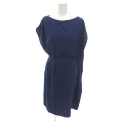 キャシャレル cacharel ワンピース 36 紫 パープル ボートネック 半袖  ひざ丈 ベルト付き CHA04243432 /HW ■GY58のサムネイル
