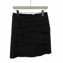 ボディドレッシングデラックス BODY DRESSING Deluxe スカート フリル 38 黒 ブラック 無地 ティアード ミニ丈 /MD ■GY58のサムネイル