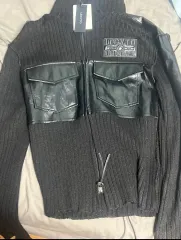 レッシート Fabric Mix Neck Zip Upのサムネイル