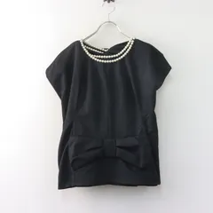 未使用 定価7.7万 AD2023 ジュンヤワタナベ コムデギャルソン JUNYA WATANABE COMME des GARCONS パールブラウス M■黒【2400015081731】のサムネイル