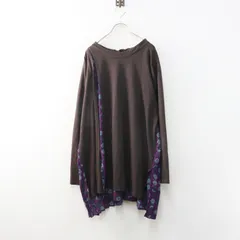 美品 大きいサイズ アズノゥアズオオラカ AS KNOW AS olaca ポンポンお花とカットプルオーバー 4＼ブラウン プリーツ【2400015075518】のサムネイル