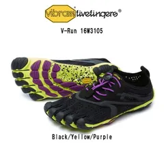 (SALE)Vibram FiveFingers(ビブラムファイブフィンガーズ)レディース 五本指 シューズ ランニング ウォーキング ブラック パープル 運動靴 V-Run 16W3105のサムネイル