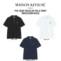 (SALE)Maison Kitsune(メゾン キツネ)ポロシャツ フォックスヘッド レギュラー 半袖 ロゴ 刺繍 ワンポイント コットンピケ カジュアル メンズ PM00209KP0002のサムネイル