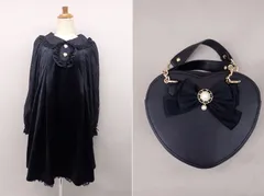 ■48  Secret Honey シークレットハニー レースベロアワンピース・ロジータハートバッグセット サイズ2■ゴスロリ/レトロガーリー/地雷系のサムネイル