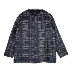 nitca 22-01-JK-001-15-1 ノーカラー ジャケット ネイビー ホワイト レディース ニトカ【中古】6-0711M∞のサムネイル