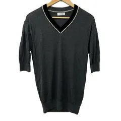 LANVIN en Bleu(ランバンオンブルー) チュニック レディース美品  - ダークグレー×黒×アイボリー Vネック/七分袖/ニット/ベロア/パールのサムネイル
