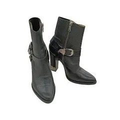 TOGA PULLA トーガ プルラ メタルバックル ヒールショートブーツ ブーティ ブラック系 サイズUS6.5 UK5 EU38 23.5cm G00073のサムネイル