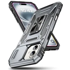 【新品】 GTUJWN 対応 iPhone 16 Plus 用の ケース リング付き 全面保護 耐衝撃 スタンド機能 米軍MIL カバー PC+TPUバンパー レンズ保護 車載ホルダー 指紋防止 黄ばみなし 薄型 滑り止め 擦り傷防止 耐久 スマホケース 対応のサムネイル
