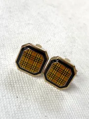 美品 BURBERRY バーバリー ノバチェック カフス カフスボタン ゴールド メンズ sr071601のサムネイル