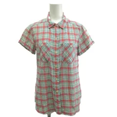 リーバイス Levi's シャツ ブラウス S 赤 レッド 緑 グリーン チェック柄 半袖 /RN ■ECA006のサムネイル