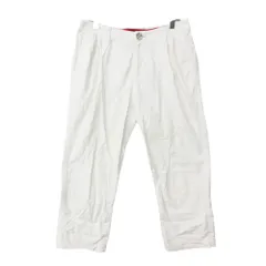 TOMMY HILFIGER トミーヒルフィガー パンツ リネン混 クロップド パンツ 8分丈 ジップアップ ワイド ストレート ホワイト S【S】 メンズ 【中古】のサムネイル