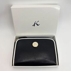 Kitamura キタムラ コインケース 小銭入れ レザー ネイビー ホワイト