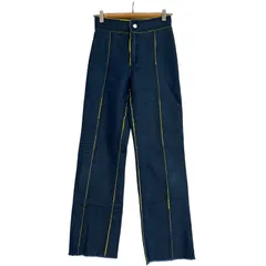   MOSCHINO JEANS モスキーノジーンズ　デニム風カジュアルパンツ　フリンジ　インディゴ　レディース　サイズ不明　M相当【DD155】のサムネイル