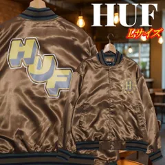 HUF ハフ ギャラクティック スタック ベースボールジャケット スカジャン Lサイズ ゴールドのサムネイル