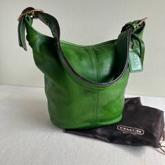 Coach Vintage Bleecker Duffle Bucket Shoulder Bag Kiwi Green 