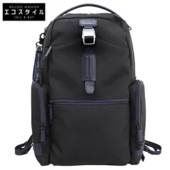 ZERO HALLIBURTON　ゼロハリバートン　美品 ZERO ZLM Large Backpack ナイロン×カーフ リュック デイパック ブラック×ネイビー 81517のサムネイル