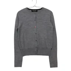 Paul Smith ポール・スミス BLACK LABEL カーディガン トップス ニット ウール ラウンドネック 飾りボタン リボン グレー M【M】 レディース 【中古】のサムネイル