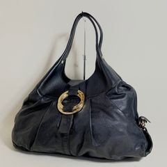 2607-95｜バリー トレスポ ショルダーバッグ レザー ブラック - メルカリ