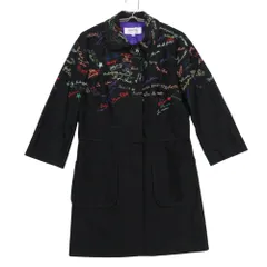 SONIA by SONIA RYKIEL ソニアバイソニアリキエル ステンカラーコート カラフル刺繍 丸襟 ブラック 38【M】 レディース 【中古】のサムネイル
