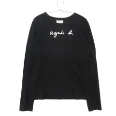 agnes b. アニエスベー 長袖Ｔシャツ ロゴ 日本製 トップス クルーネック ブラック 3【L】 レディース 【中古】のサムネイル