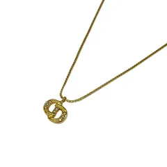 DIOR/ChristianDior(ディオール/クリスチャンディオール) ネックレス美品  - ゴールド×クリアのサムネイル