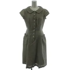 49アベニュー ジュンコシマダ 49AV. junko shimada シャツワンピース 36 ライトベージュ ひざ下丈 襟付き フレンチスリーブ 4932402613 /GG ■ECE004のサムネイル