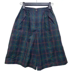 ダックス DAKS キュロット ハーフパンツ ガウチョ ボトムス ウエストゴム チェック柄 胴囲 66-69 マルチカラー /TD ■ECD004のサムネイル